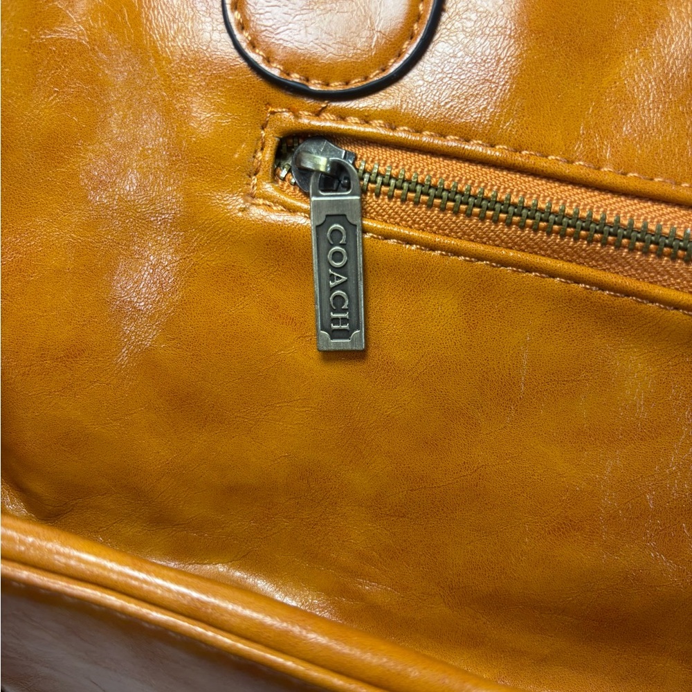 Coach Ashley Cognac Leather Satchel Crossbody Shoulder Bag Horse Carriage - Picture 12 of 15